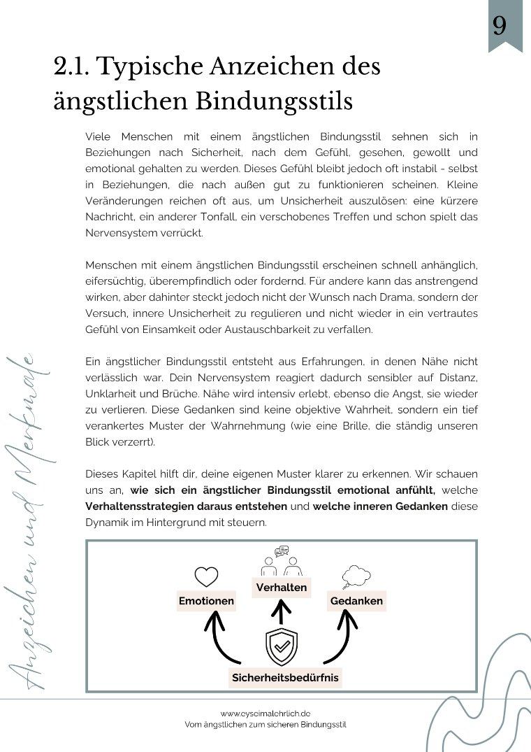 Leseprobe: Beispielseite: Typische Anzeichen